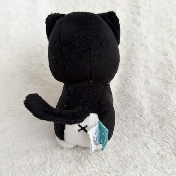Bellzi Tuxedo Cat Plush Toy Black White Kitten Cute Stuffed Animal 10” Toy - Picture 3 of 5